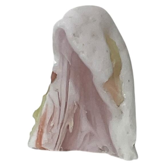 Milk Glass Pink Swirl Art Glass Cullet Glowing Uranium Manganese Slag #5GM53 - Picture 6 of 8